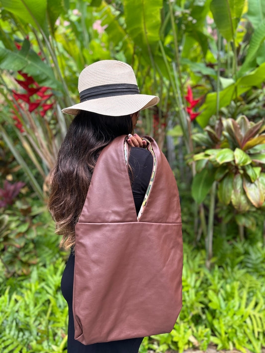 Lulu Leather Bag in Brandy — Made in Hawai‘i | Small-Batch Everyday Leather Bag